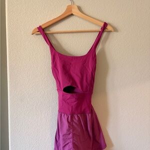 FP Movement by Free People Magenta Cutout Romper